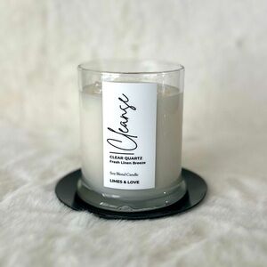 ♦️No longer available♦️ Clear Quartz 'Cleanse' Gemstone Candle